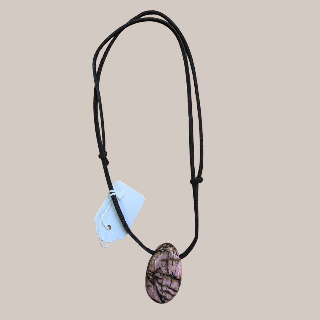 Crystal Necklace - Rhodonite