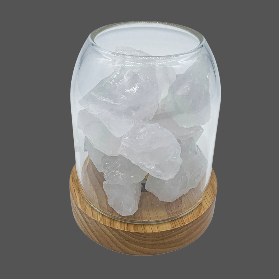 Aurora Ambient Crystal Diffuser With Light - Clear Quartz