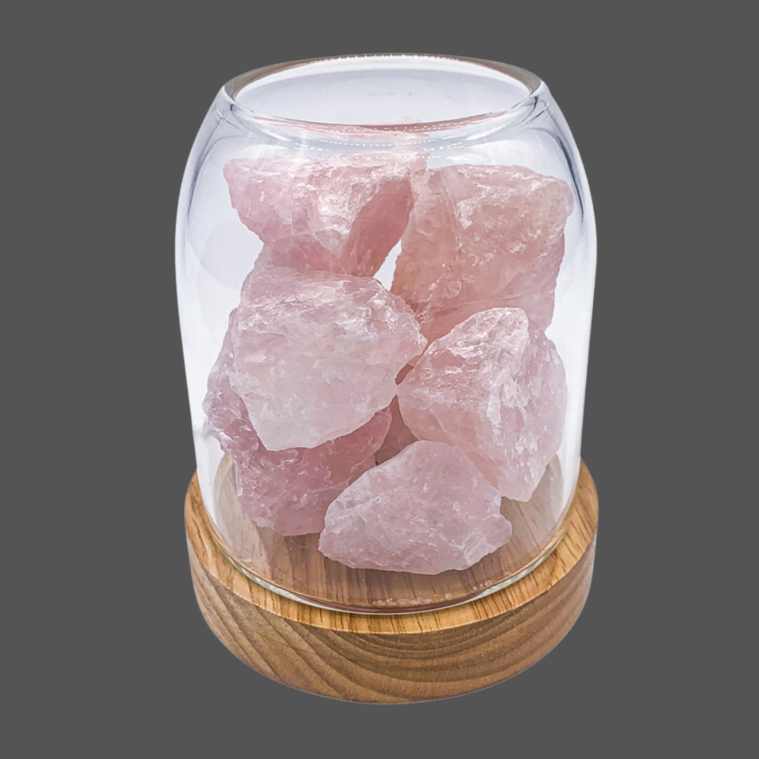 Aurora Ambient Crystal Diffuser With Light - Rose Quartz