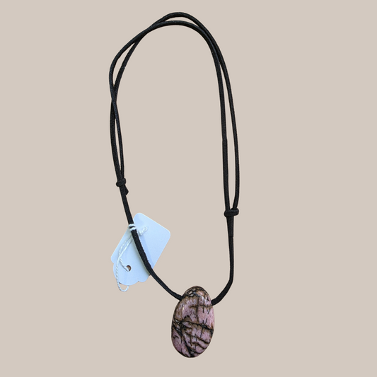 Crystal Necklace - Rhodonite