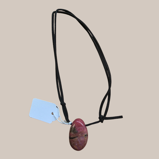 Crystal Necklace - Rhodonite